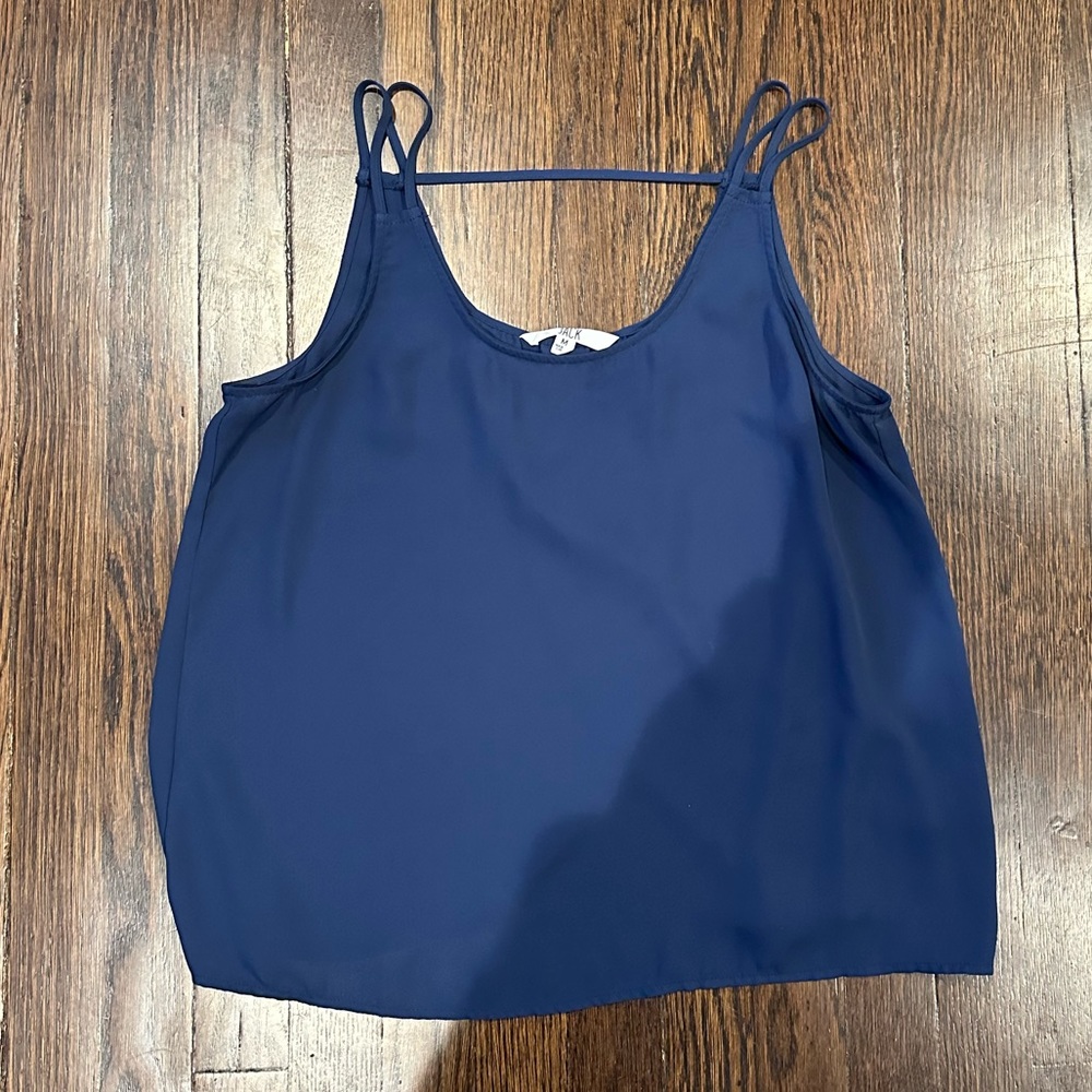 Jack Midnight Blue Open Back Tank Top Blouse